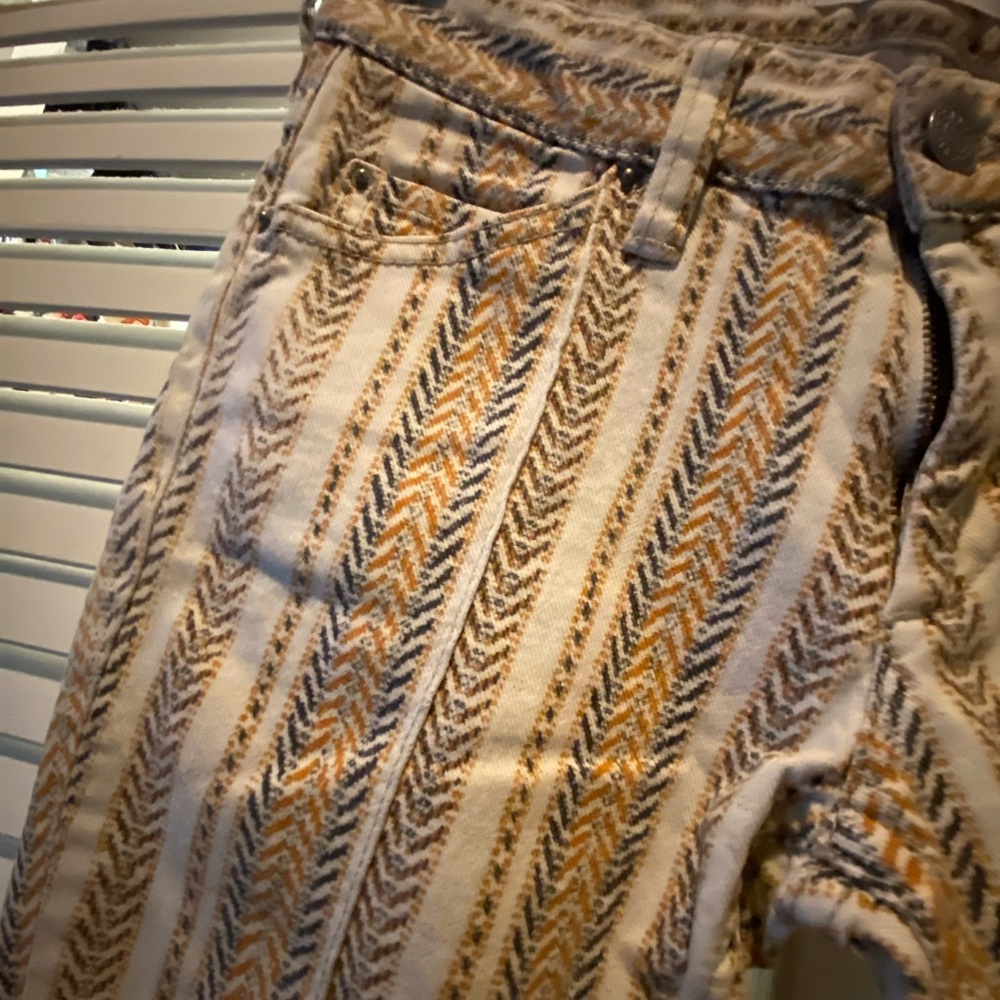 ISABEL MARANT E’TOILE Moroccan Chevron Denim low rise size 34 US 2